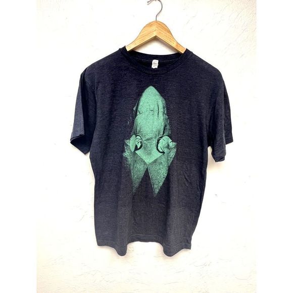 Sigur Ros Band Concert T Shirt Size Large Green Grey Design Jonsi Vintage - Picture 1 of 5